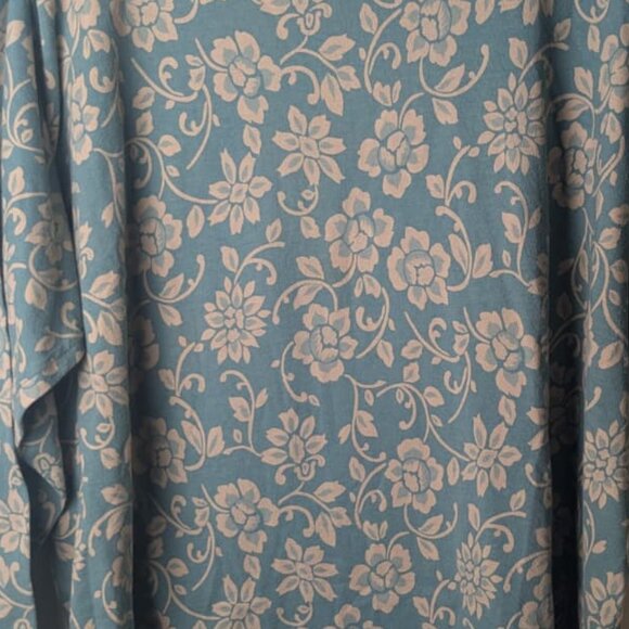 Nicole Summers PLUS Size 3X Cotton  Green Floral Print Top - Picture 2 of 4